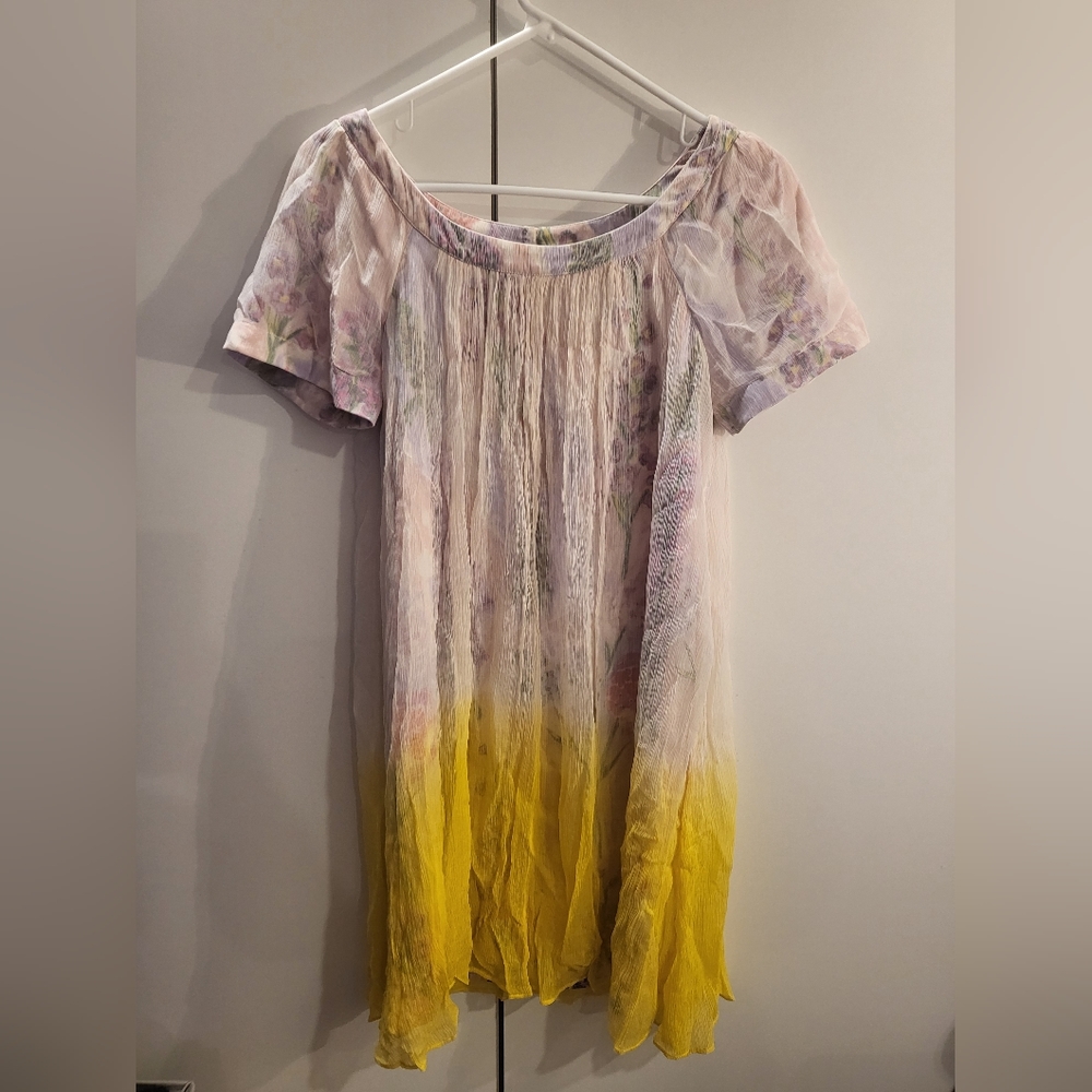 HD in Paris Size 0 Pink/Yellow Floral Dress